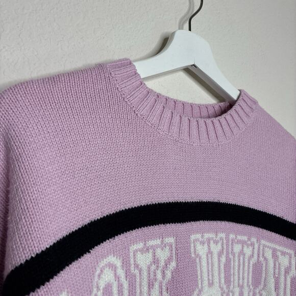 TopShop U Ok Hun Pink and Black Striped Sweater 6 - Picture 3 of 10